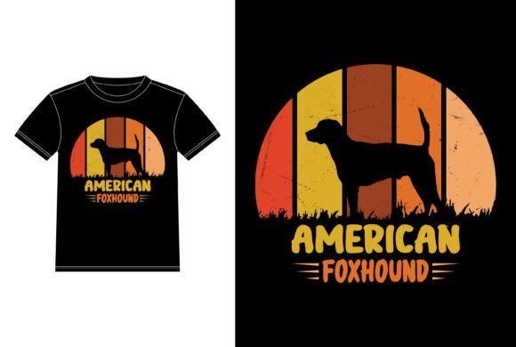 American Foxhound Vintage T-Shirt Design Review for Embroidery Use