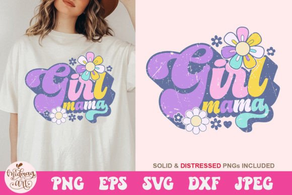 Girl Mama SVG: A Mom Sublimation Design for Real Embroidery Projects