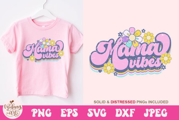 Mama Vibes SVG for Real Embroidery Work